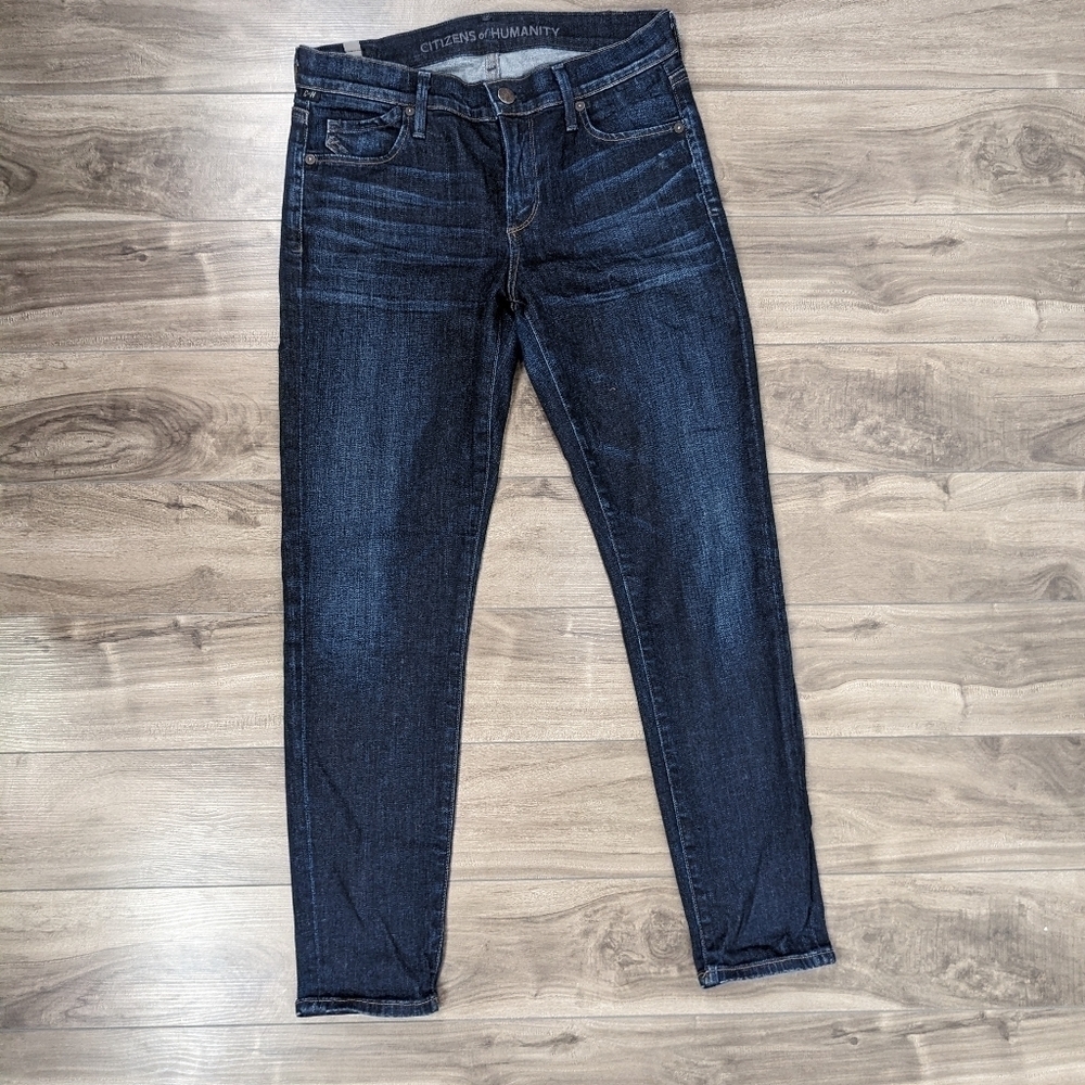 Citizens Of Humanity #1498-372 Dark Wash Stretchy Low Rise Skinny Jeans Women 27